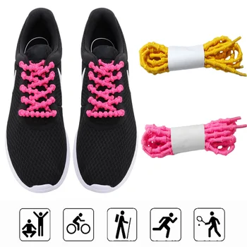 

2019 New Fashion Children Lazy Bamboo Lace Free Binding Tied Nylon Elastic Hoist Rope ShoeLace Sneakers Shoes Accesssories