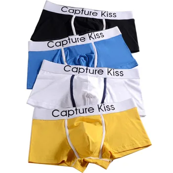 

4Pcs\lot Boxers Men Cotton Mens Underwear Panties Man Soft boxershorts Plus Size Ventilate Combed Shorts New
