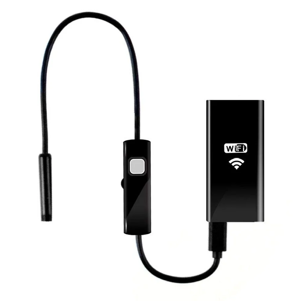 1m Инструмент для чистки ушей Borescope WiFi фото Портативный hd-эндоскоп эндоскоп 8 мм 8 светодиодный провод камера компьютеры видео в режиме реального времени 2mp черный - Цвет: 1m
