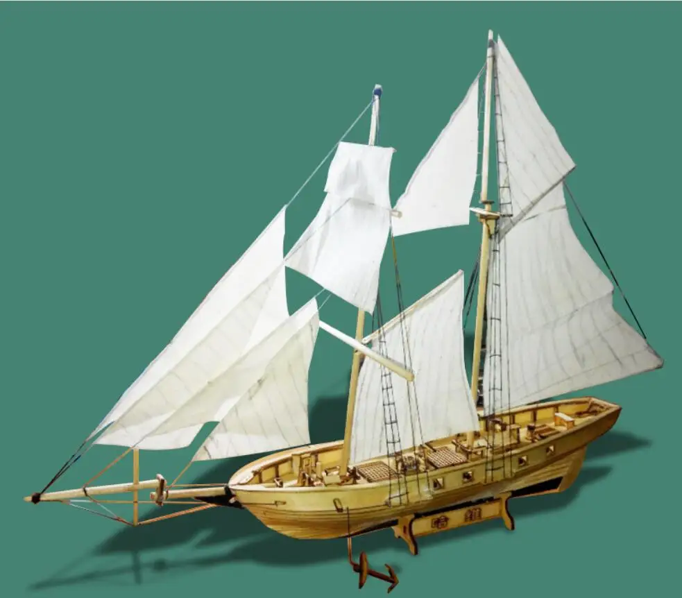 

2019 RCtown Building Assembly Kits Ship Model Wooden Sailing Boat Toys Harvey Assembled Sailing Model Wooden Kit DIY