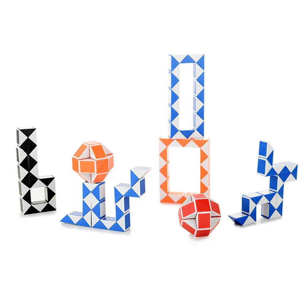 

Magic Snake Ruler Magic Ruler Puzzle 24 Speed Antistress Cube Twist Snake Folding Educational Toy for kids child Magic Cube