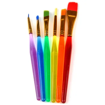 

6pcs Nail Supplies Multifunctional Office Colorful Professional Art Portable School Gift Paint Brushes