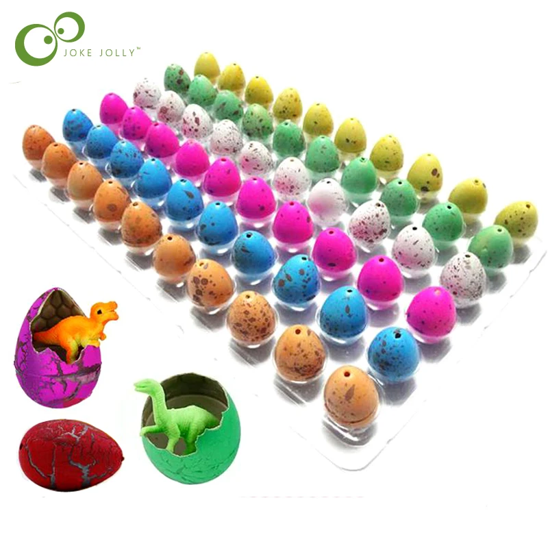 20pcs/lot Novelty Gag Toys Children Toys Cute Magic Hatching Growing Animal Dinosaur Eggs For Kids Educational Gifts