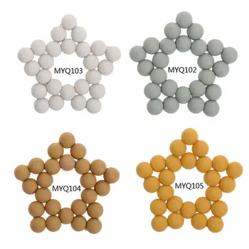 

Baby Silicone Teether BPA Free Star Teething Pendant Necklace Infant Chew Toys