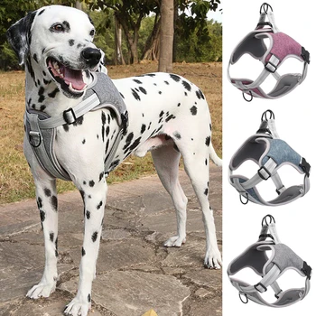 

Pet Dog Harness Pet Adjustable Reflective Vest Dog Harness Collar Breathable Walking Training Pets Harnesses Dogs Accessories