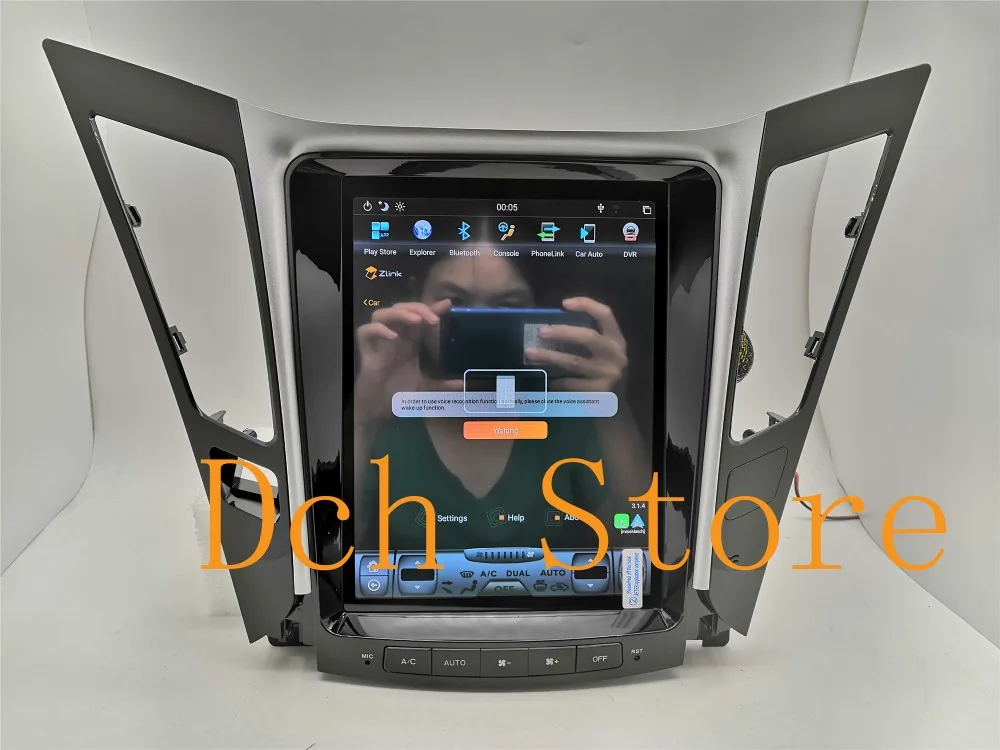 10,4 ''Tesla стиль Android 8,1 автомобильный DVD gps навигационный плеер для hyundai sonata 2012 2013 для авто ручной AC PX6 CARPLAY