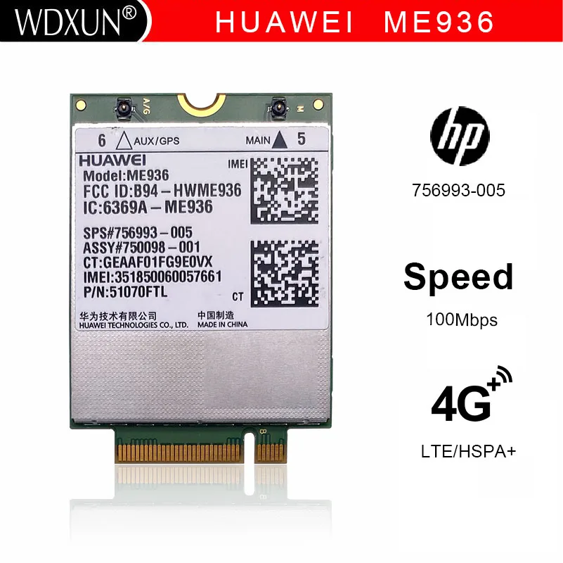 Huawei Me936 4g LTE WCDMA HSPA + модули GPRS EDGE NGFF беспроводная Wi-Fi карта CDMA внутренняя 3g