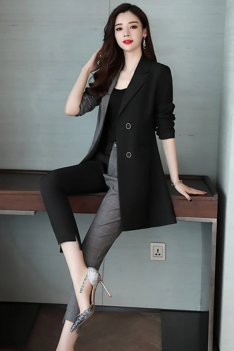 Celebrity kleine geur pak vrouwelijke Professional dragen темперамент herfst nieuwe mode casual pak tweedelige Vrouwen