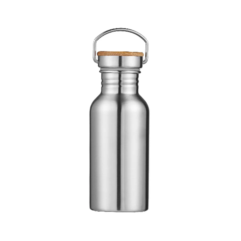 500/600/750mL Portable Stainless Steel For Outdoor Sports Water Bottle Travel Camping Cycling Hiking Outdoor Cold Kettle