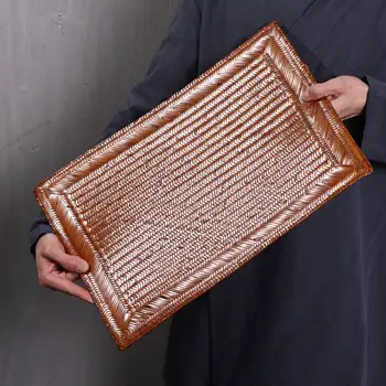 

Handmade Lacquer Bamboo Tea Mat Lacquer Handmade Japanese Tatami Dry Tea Table Tea Set Accessories Tea Tray Tea Curtain Tray