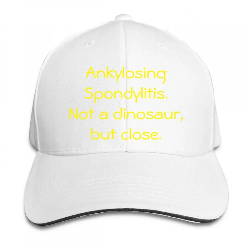 Бейсбольная кепка ankylossing spondylitis not a dinosaur для мужчин и женщин, кепки для водителя грузовика, модная Регулируемая Кепка - Цвет: 2-White