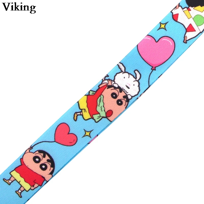 Мультяшные ремешки Crayou Shin-chan, милый ремешок для ключей, телефона, модный держатель для удостоверения личности, шейный ремешок, подарок для любителей аниме G0631