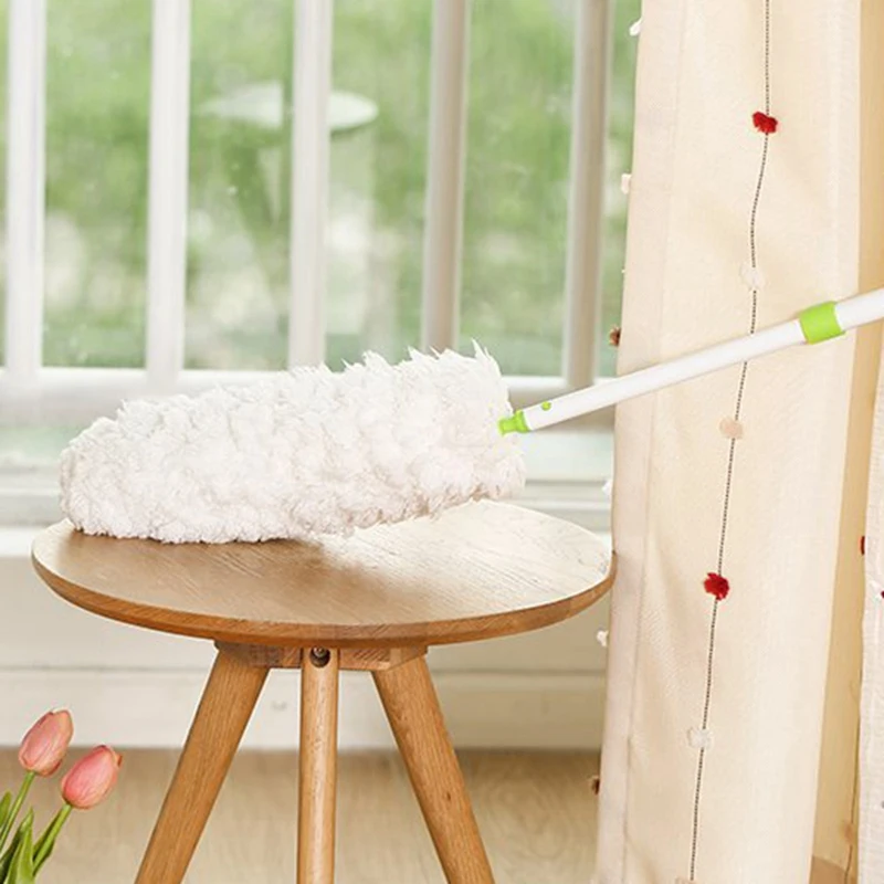 

Microfiber Duster Washable Bendable Fluffy Extendable Pole Handle, Static Dust Adsorption for Bookshelf Window Easy To Clean