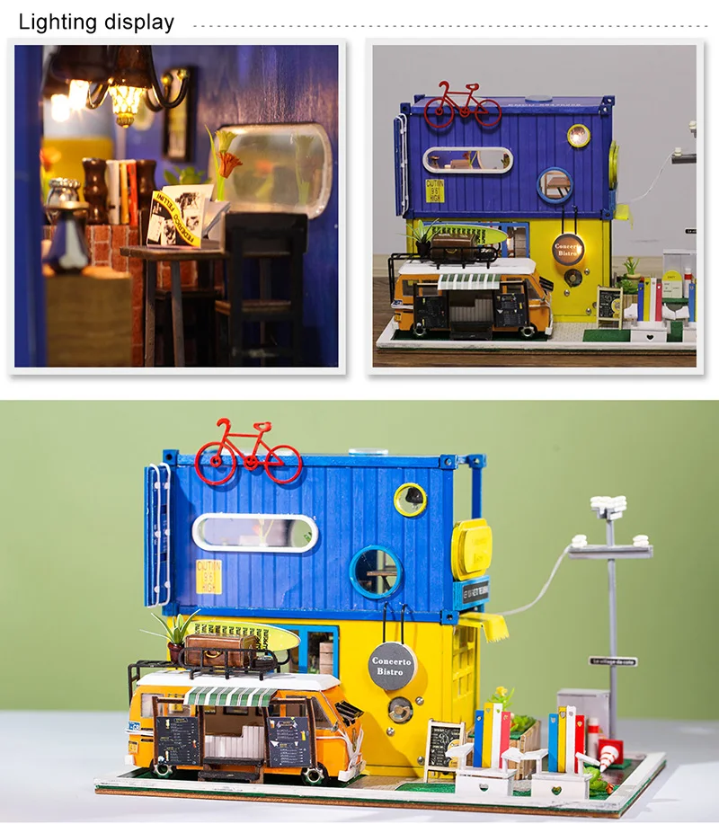 DIY Кукольный дом креативная миниатюрная Строительная модель игрушки 3D кукольные домики мебель сборные наборы вилла дом деревянные игрушки