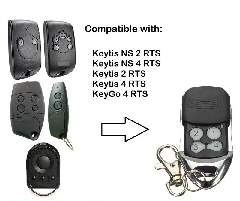 

For SOMFY Keytis NS 2 RTS,1 Soliris RTS garage remote SOMFY keytis 4 RTS remote control 433.42MHZ