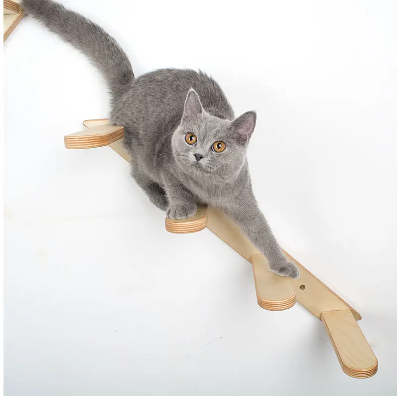 New Pet Climber Sisal Scratching Post Cat Tree Ladder Hammock Jumping Board Cat Stand Pet Wood Furniture Protection Kitten Bed