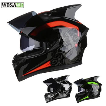 

Motorcycle Full Helmet Visor liner Motocross Helmet Anti-fall Motorbike Safety Head Protection DOT Approved Racing Helmet