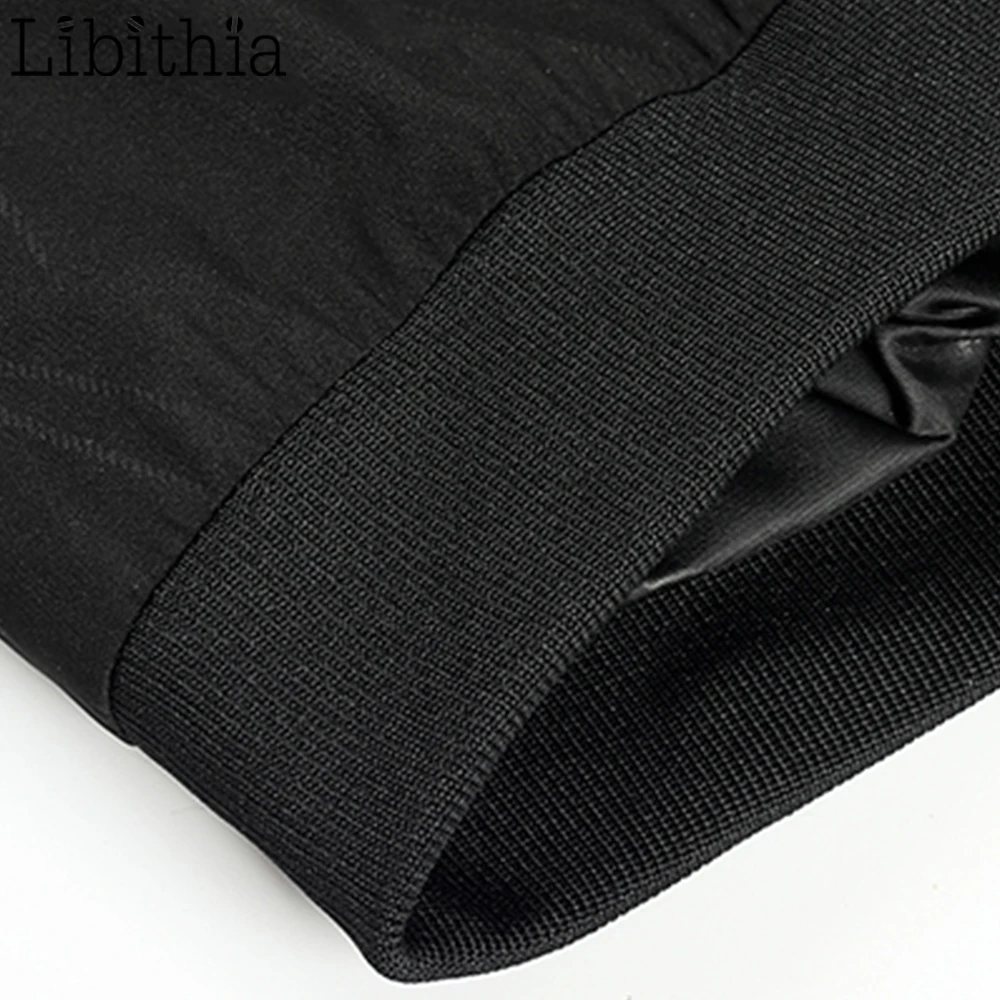 Libithia/Повседневная мужская куртка на молнии, однотонное пальто с воротником-стойкой, большие размеры 8XL, осенняя черная, темно-синяя, темно-зеленая одежда для мужчин, B39