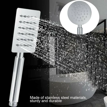 

Universal Shower Head Handset Hand Held Bathroom Powerful Spray Square / Round Anti Drop Showerheads Shower Nozzle