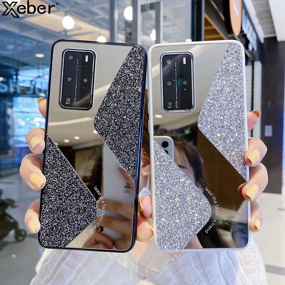 Роскошный блестящий зеркальный чехол для Huawei P40 Lite P30 Pro Mate 30 P 40 Nova 6 7 SE 5 5i с