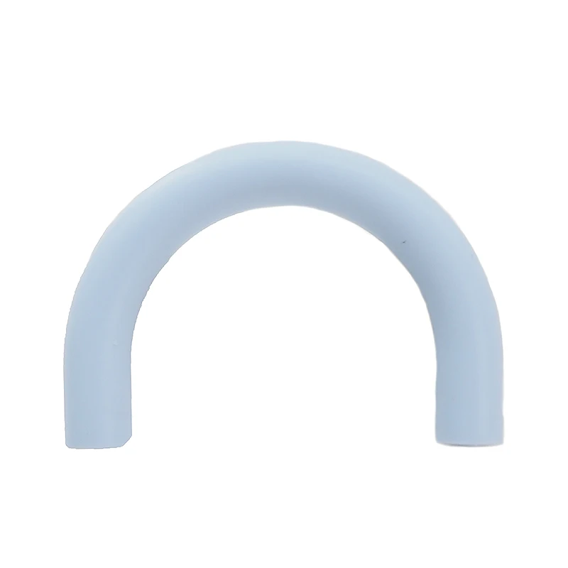 Pastel Blue Chenkai 50 шт Силиконовые u-образные Прорезыватели для зубов, Детские Жевательные бусины, пищевая форма, сделай сам, пустышка для кормления, ювелирное изделие, подвеска, сенсорная игрушка, подарок - Цвет: Pastel Blue