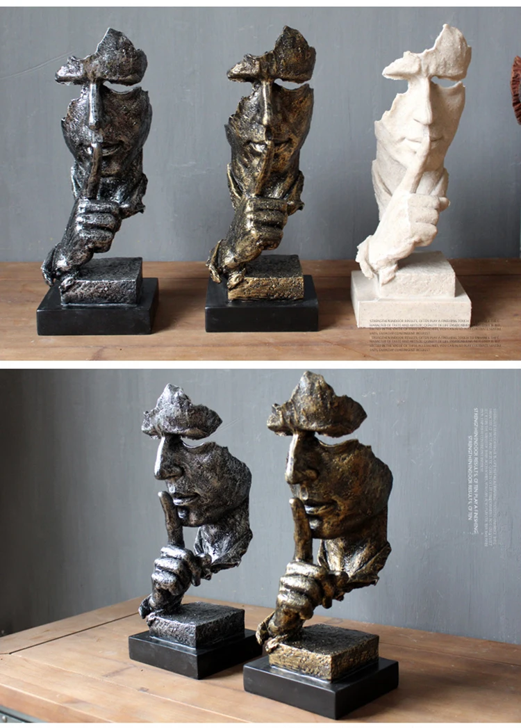 3D Statue Table Decorations Abstract Sculpture Home Decoration Accessories Art Decorative Figurine Office Living Room Decor (2)