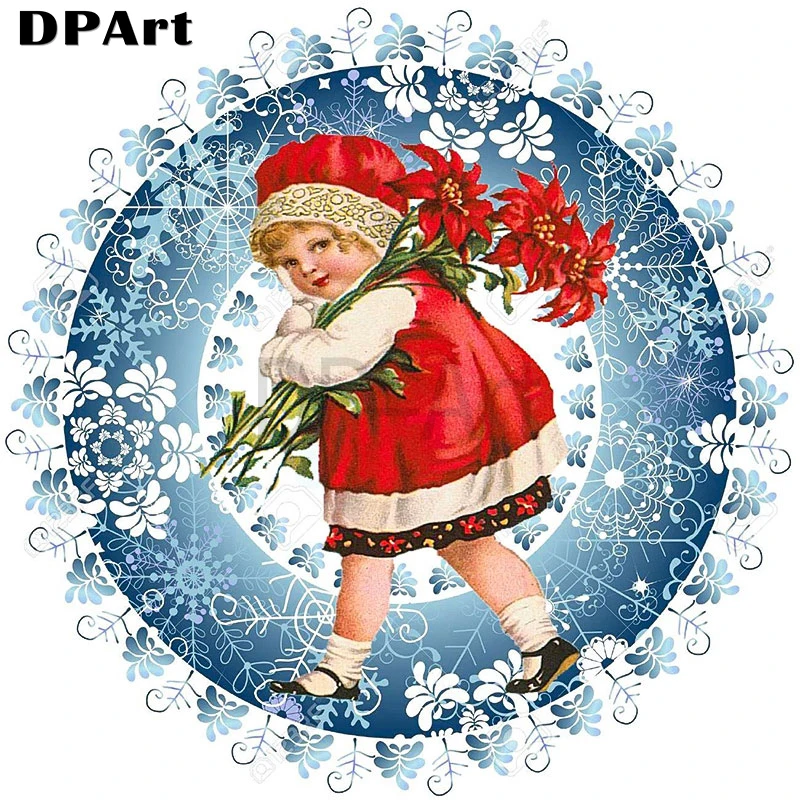 Алмазная картина Полная площадь/круглая буровая галька бусины с Рождеством Санта Клаус Алмазная вышивка горный хрусталь M1162 - Цвет: 12