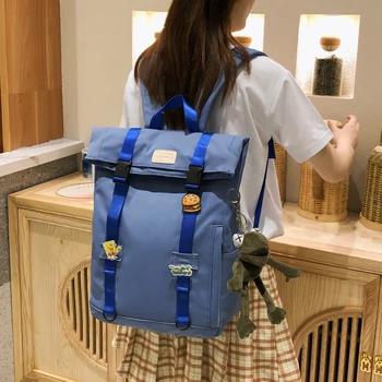 

College Female Backpack for Girls Large Capacity School Bags for Teens Multifunction Harajuku High School Student Backpack Woman