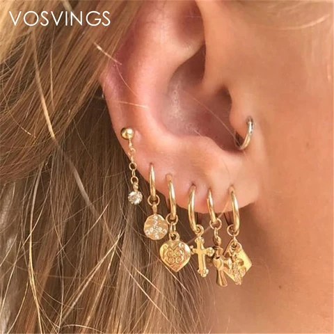 VOSVINGS small hoop earring for women cartilage earring hoop earrings jewelry gift