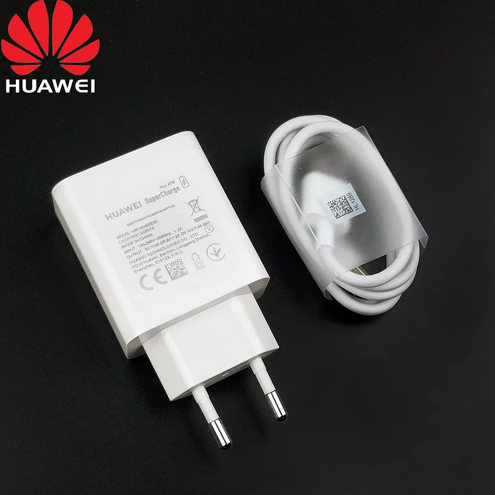 Зарядное устройство huawei p30 супер зарядка 40 Вт Быстрый кабель type-c зарядный адаптер для P30 Pro mate 20 Pro X RS mate 10 P20 P10 magic - Тип штекера: EU Charger set