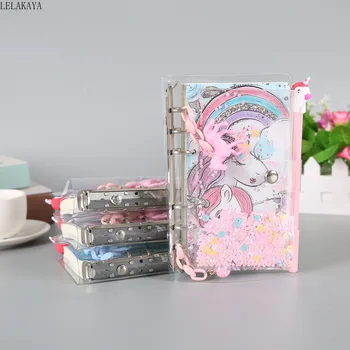 

Unicorn A6 Week Planner Spiral Notebook Handbook Kawaii Stationery School Supplies Action Figure PVC Shell Notepads Journal Book