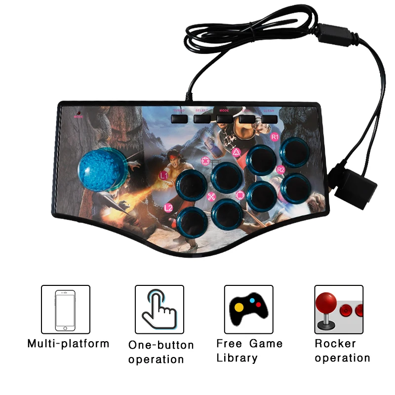 Джойстик аркадная игра USB рокер игровой контроллер для PS2/PS3/ПК для Xiaomi/samsung Android телефон игры