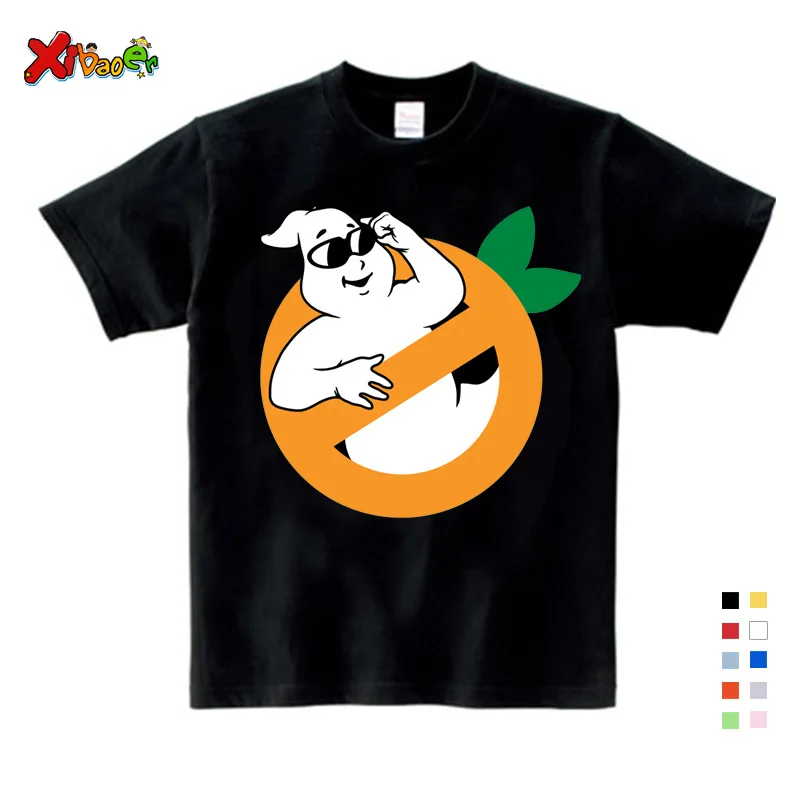 Boys and Girls Old School Logo Ghostbuster Print Hoodies Kids Stay Puft Funny Clothes Black Hoodies& Sweatshirts 3-12 Years - Цвет: Kids  T-shirt