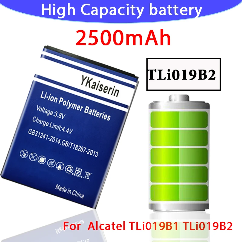 Аккумулятор TLI019B2 TLi019B1 2500 мАч для смартфонов ALCATEL One Touch POP C7 OT-7041 7041D Dual OT991 6010 992D 916D