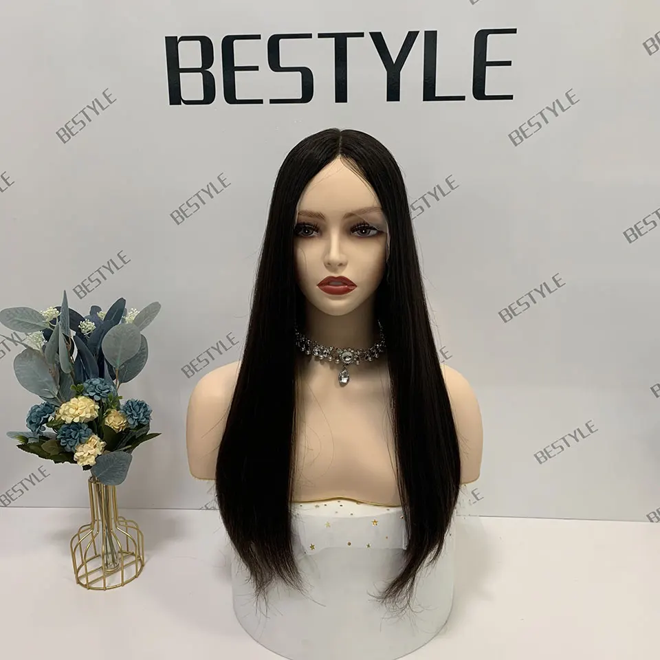 Bestyle Jewish Wig Kosher Wigs Lace Top Wig Natural Color Invisible