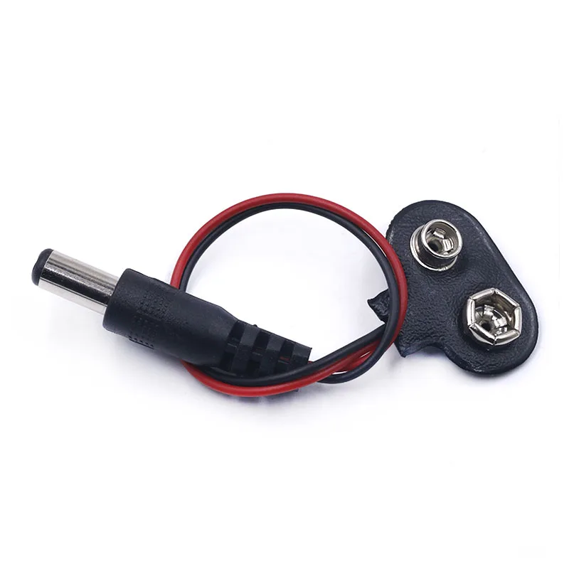 2pcs 9V DC Battery Power Cable Plug Clip barrel jack connector for Arduino FJ