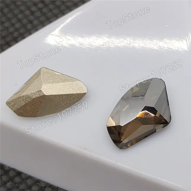 TopStone K9 кристалл 9x14 мм Галактический топор горный хрусталь смешанные цвета Высокое качество точечное стекло камень - Цвет: 001SA Satin