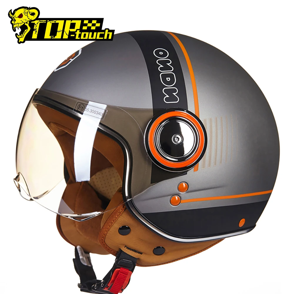 BEON Motorcycle Helmet Chopper 3/4 Open Face Vintage Moto Helmet Moto Casque Casco Capacete Men Women Scooter Motorbike Helmet