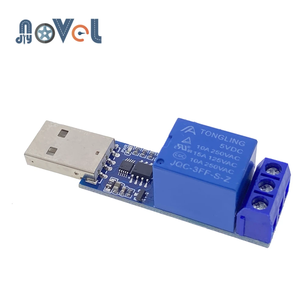 USB Serial Port 1 Channel Relay Module 5V 10A CH340 Overcurrent