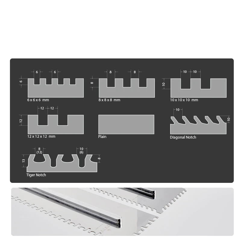 Notch Trowel Size Guide