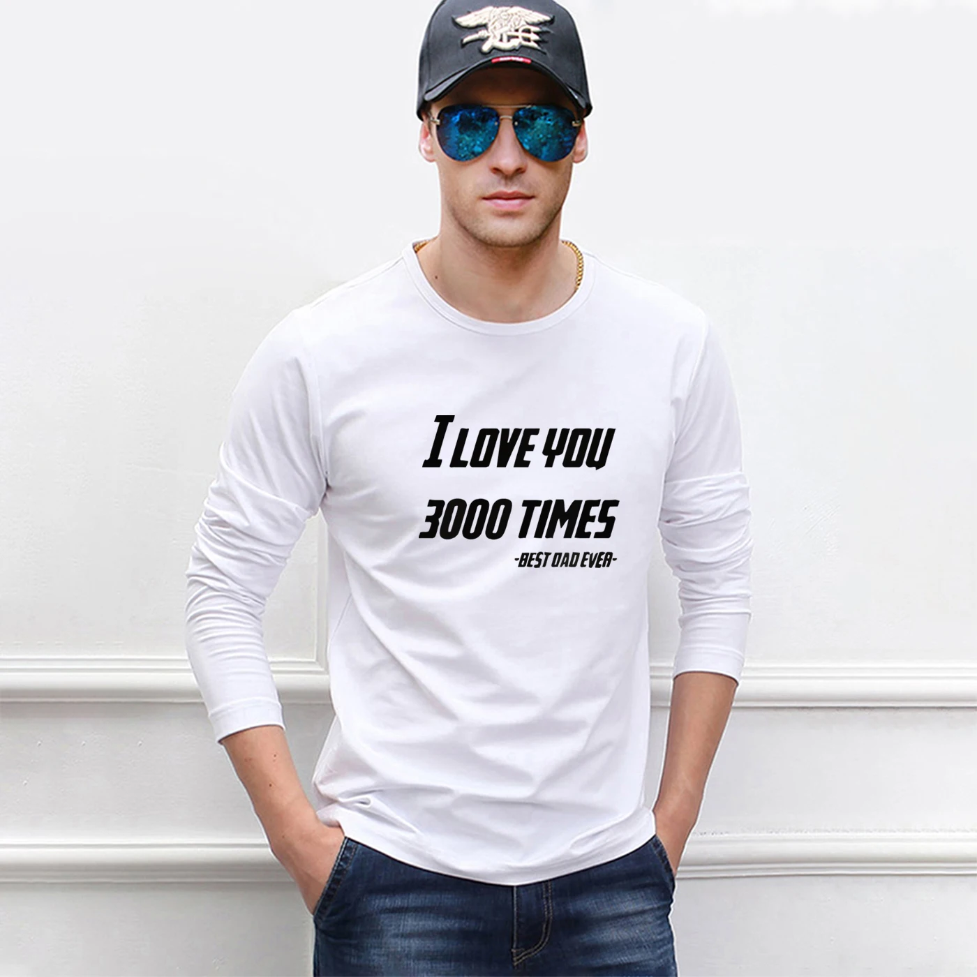 Tony Stark I Love You 3000 Мстители 4 Movis рубашка новинка осень хлопок длинный рукав футболки мужские повседневные брендовые футболки S-XXL