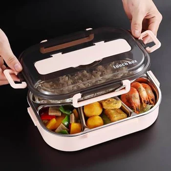 

GURET Healthy Material Thermal Lunch Box Stainless Steel Bento Box Multifunction Food Container Lunch Box For Kids Lunchbox New