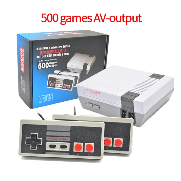 500AV Dropshipping 6 kind HDMI/AV Output Mini TV Handheld Retro Video Game Console with Classic 600 games Built-in for 4K TV PAL& NTS - Цвет: 500AV
