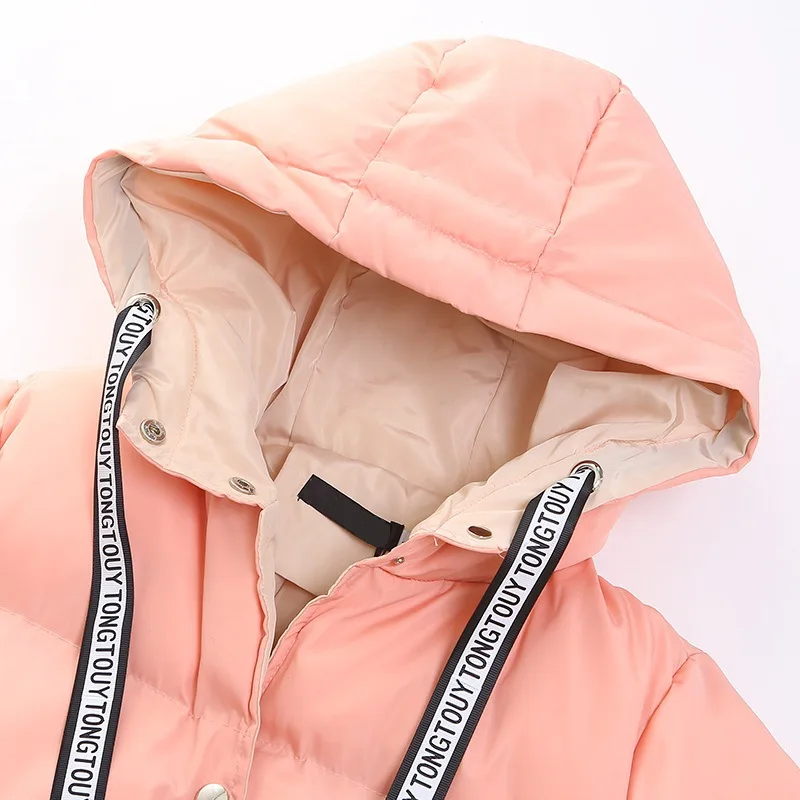 

Cotton-padded Clothes Hooded Pink Autumn And Winter New Style Maternity Clothes Thick Winter Warm Europe And America Solid Color