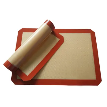 

New Non-Stick Silicone Baking Mat Pad, 42*29.5cm Baking Sheet Glass Fiber Rolling Dough Mat, Large Size for Cake Cookie Macaron