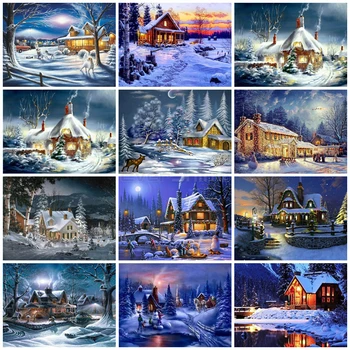 

EverShine Diamond Painting 5D House Diamond Embroidery Landscape Sale Cross Sttich Bead Picture Kits Handwork Hobby Art Gift