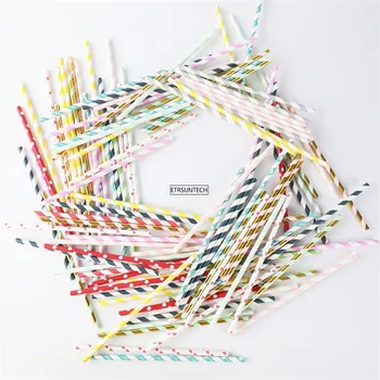 

500pcs Disposable Drinking Straws Paper Straw Pink Straws For Party Supplies Birthday Wedding Decorations And Celebrations