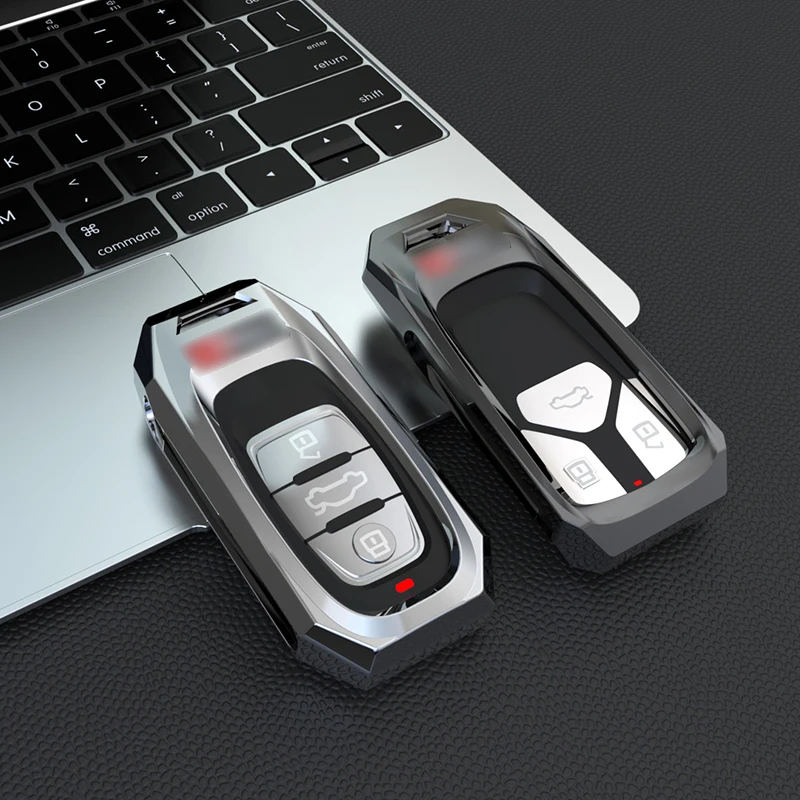 1 Pcs Zinc Alloy Car Key Case Cover for Audi A1 A3 8P 8V 8L A4 A4L B6 B7 B8 A5 8T A6 C5 C6 C7 A7 4G A8 4E D3 D4 8N 8J Q5 Q7 TT