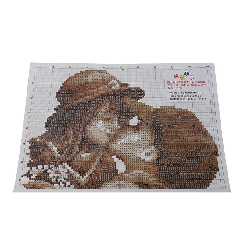 Kiss Goodbye DIY Hand Cross Stitch Embroidery kit Needlework Set For Embroidery Home Decor Needlework