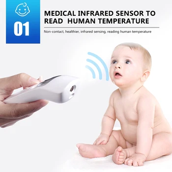 

Forehead Digital Thermometer Non Contact Infrared Pyrometer IR Laser Temperature Fever Body Measure For Baby Adult 32 ~ 42.9 ℃